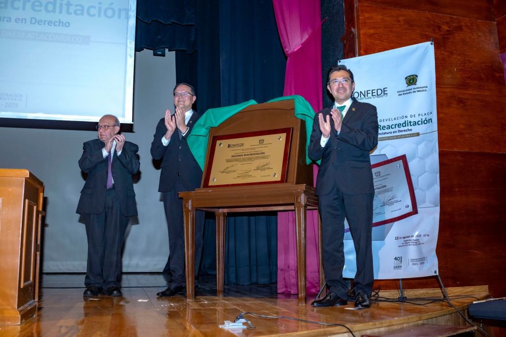 LICENCIATURA EN DERECHO DEL CENTRO UNIVERSITARIO ATLACOMULCO DE UAEMÉX FUE REACREDITADA POR SEGUNDA&nbsp;OCASIÓN