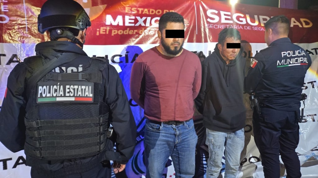 ELEMENTOS DE LA SECRETARÍA DE SEGURIDAD DEL ESTADO DE MÉXICO, GUARDIA NACIONAL Y POLICÍA MUNICIPAL DE JILOTEPEC DETIENEN A DOS POSIBLES IMPLICADOS EN ROBO CON VIOLENCIA A TRANSPORTISTA  