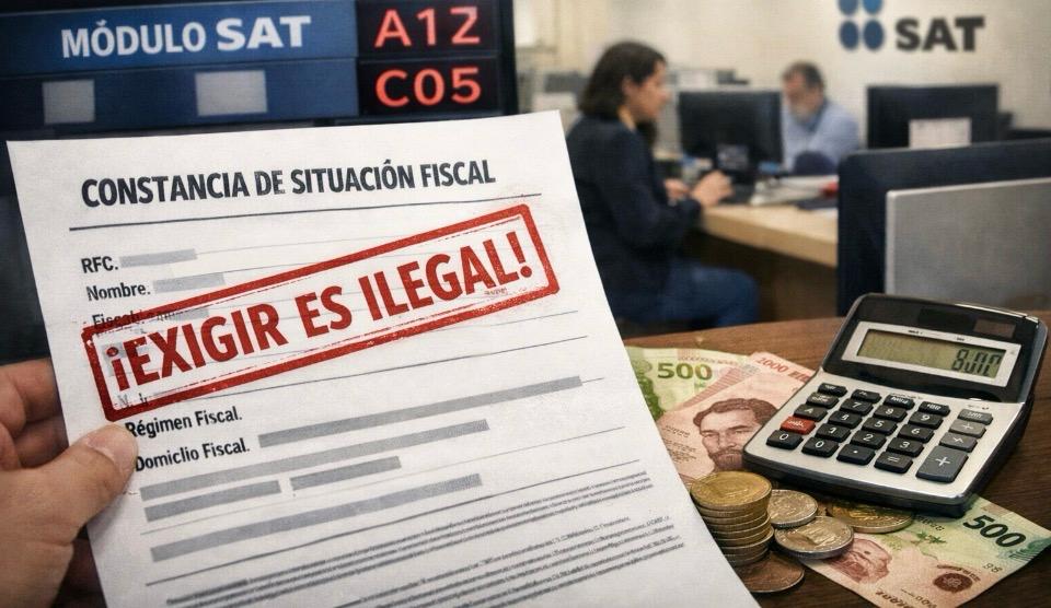 SAT ADVIERTE: EXIGIR LA CONSTANCIA DE SITUACIÓN FISCAL PARA FACTURAR ES ILEGAL Y PUEDE COSTAR HASTA 122 MIL PESOS DE&nbsp;MULTA
