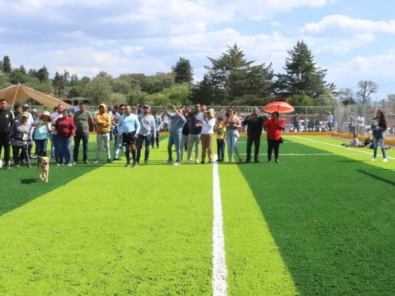 INAUGURAN CAMPO DE FÚTBOL SINTÉTICO EN SAN FRANCISCO CHALCHIHUAPAN; APUESTAN POR EL DESARROLLO DE LA&nbsp;JUVENTUD
